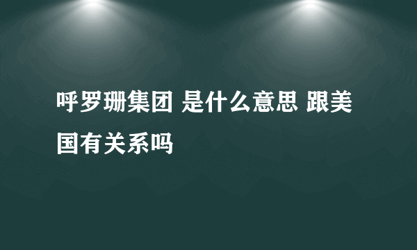 呼罗珊集团 是什么意思 跟美国有关系吗