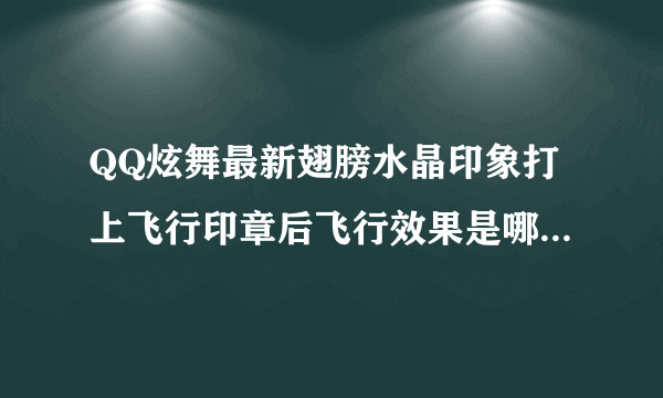 QQ炫舞最新翅膀水晶印象打上飞行印章后飞行效果是哪一种知道么?