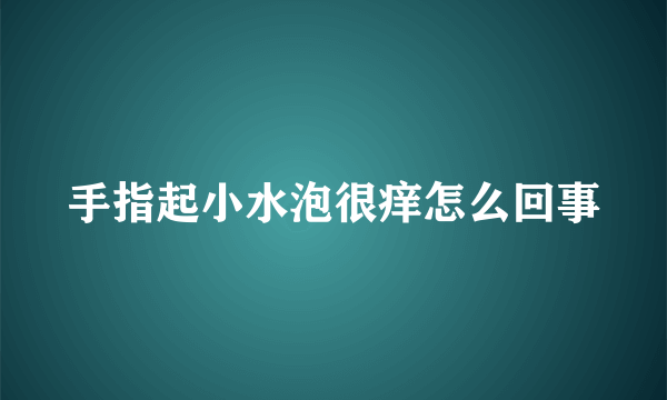 手指起小水泡很痒怎么回事