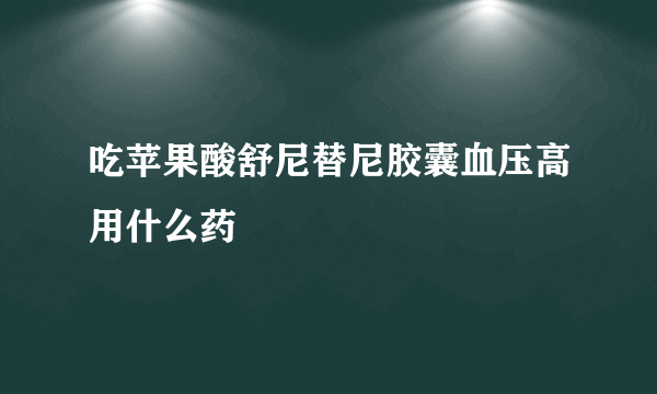 吃苹果酸舒尼替尼胶囊血压高用什么药