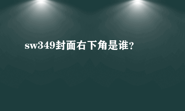 sw349封面右下角是谁？