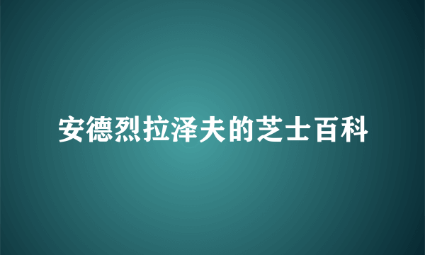 安德烈拉泽夫的芝士百科