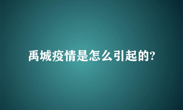 禹城疫情是怎么引起的?