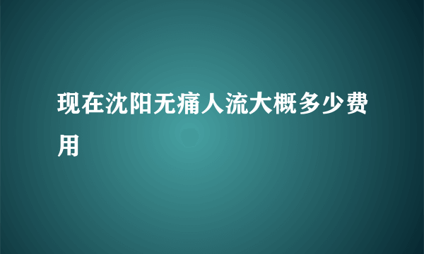 现在沈阳无痛人流大概多少费用