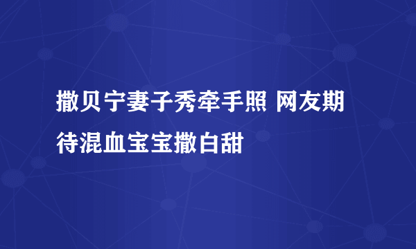 撒贝宁妻子秀牵手照 网友期待混血宝宝撒白甜