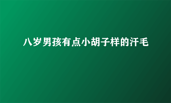 八岁男孩有点小胡子样的汗毛