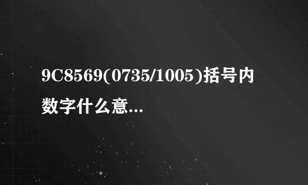 9C8569(0735/1005)括号内数字什么意思？是代表时间吗？