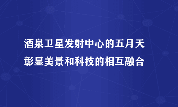 酒泉卫星发射中心的五月天 彰显美景和科技的相互融合