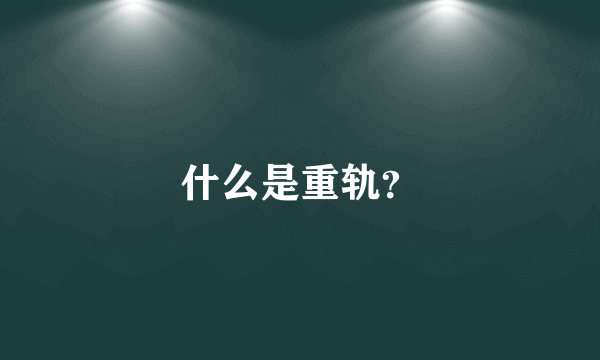 什么是重轨？