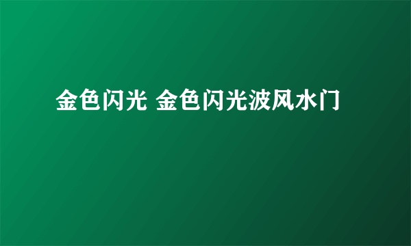 金色闪光 金色闪光波风水门