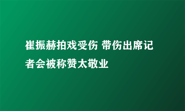 崔振赫拍戏受伤 带伤出席记者会被称赞太敬业