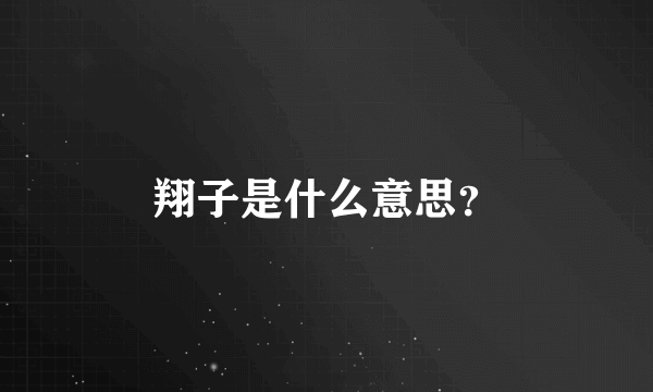 翔子是什么意思？