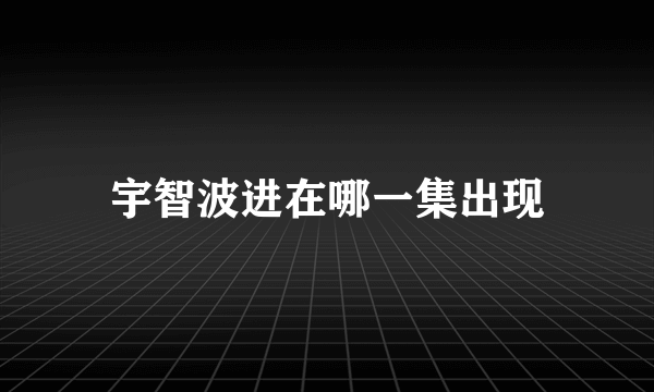 宇智波进在哪一集出现