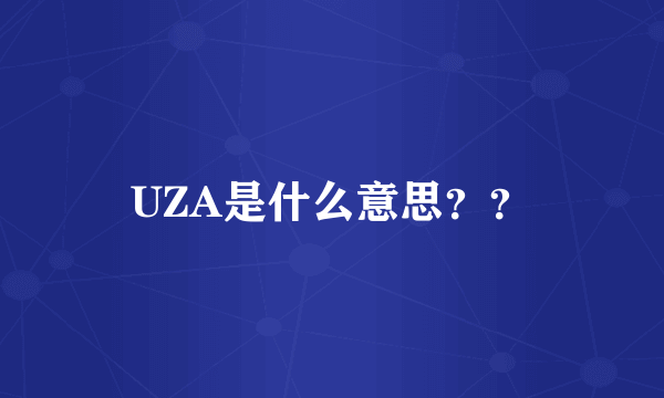 UZA是什么意思？？