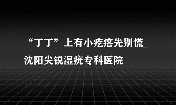 “丁丁”上有小疙瘩先别慌_沈阳尖锐湿疣专科医院