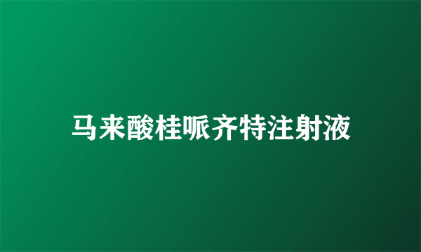 马来酸桂哌齐特注射液