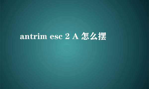 antrim esc 2 A 怎么摆