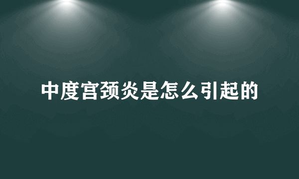 中度宫颈炎是怎么引起的