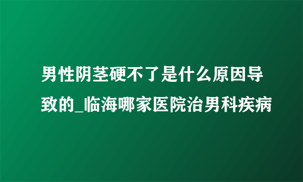 男性阴茎硬不了是什么原因导致的_临海哪家医院治男科疾病