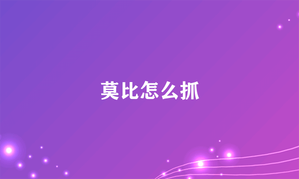 莫比怎么抓