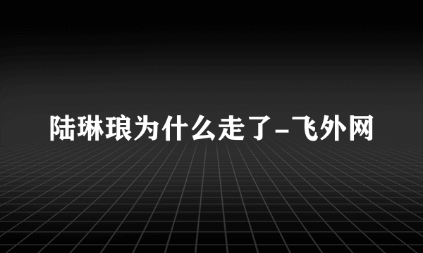 陆琳琅为什么走了-飞外网