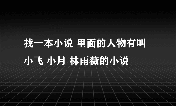 找一本小说 里面的人物有叫小飞 小月 林雨薇的小说