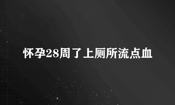 怀孕28周了上厕所流点血