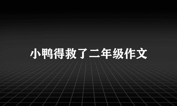 小鸭得救了二年级作文