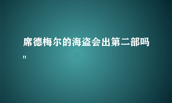 席德梅尔的海盗会出第二部吗