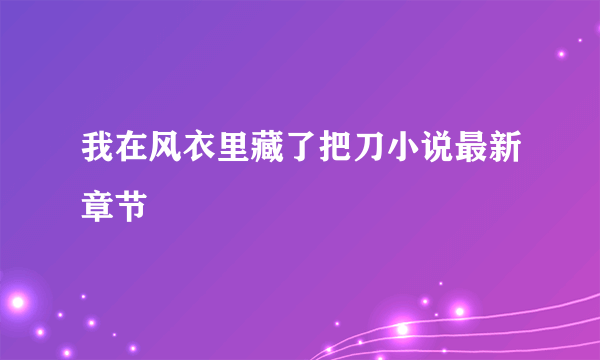 我在风衣里藏了把刀小说最新章节