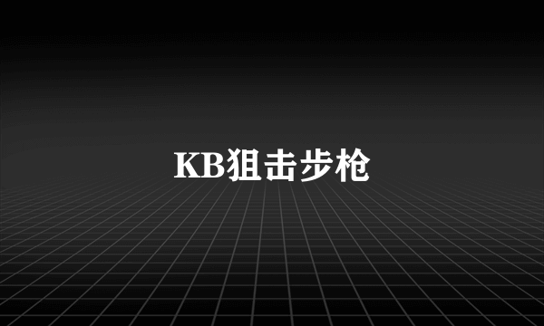 KB狙击步枪