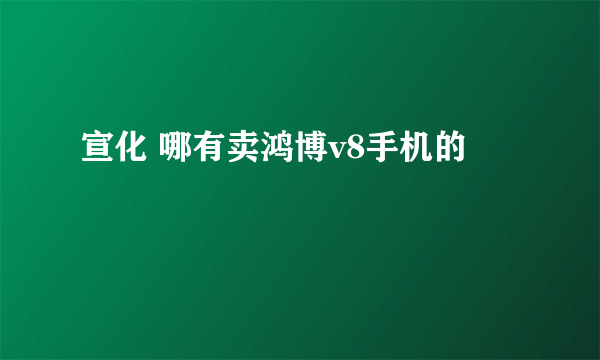 宣化 哪有卖鸿博v8手机的