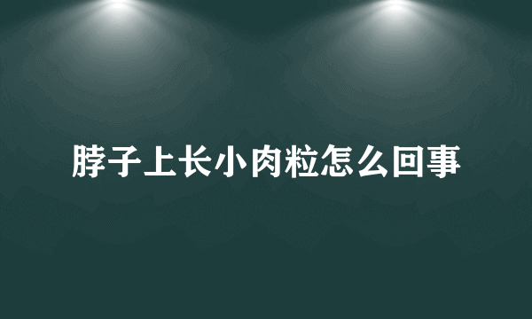 脖子上长小肉粒怎么回事