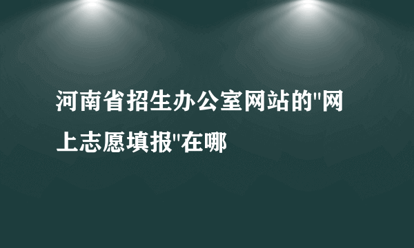 河南省招生办公室网站的