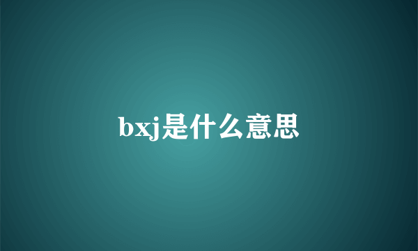 bxj是什么意思