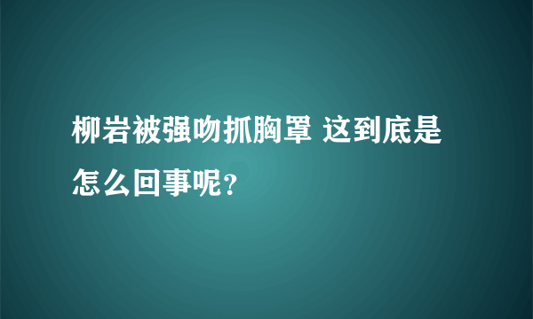 柳岩被强吻抓胸罩 这到底是怎么回事呢？