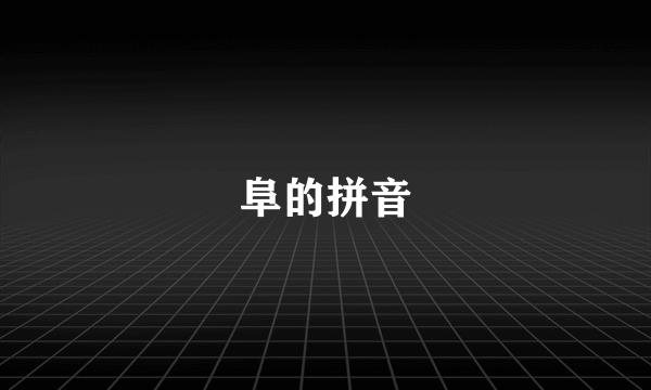 阜的拼音