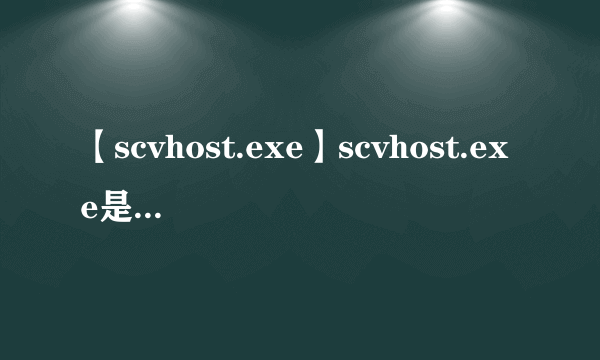 【scvhost.exe】scvhost.exe是什么程序？进程里面竟然有4个这样的程序