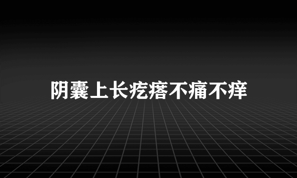 阴囊上长疙瘩不痛不痒