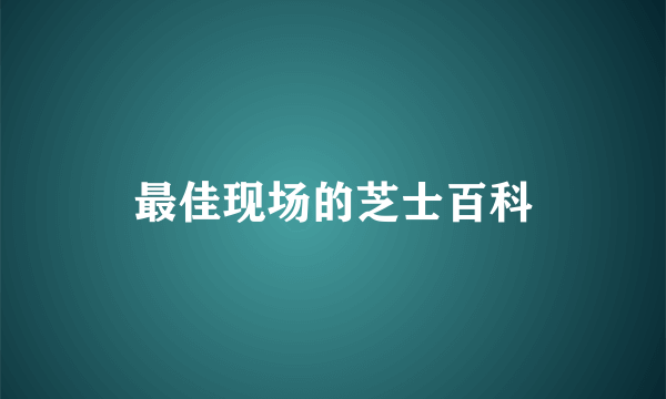 最佳现场的芝士百科