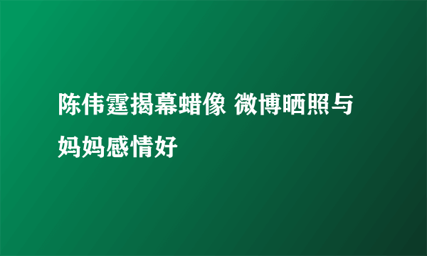 陈伟霆揭幕蜡像 微博晒照与妈妈感情好