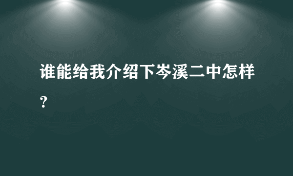 谁能给我介绍下岑溪二中怎样？