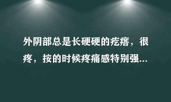 外阴部总是长硬硬的疙瘩，很疼，按的时候疼痛感特别强。总是长