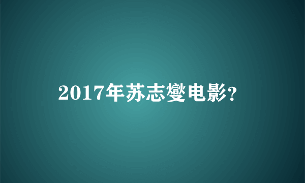 2017年苏志燮电影？