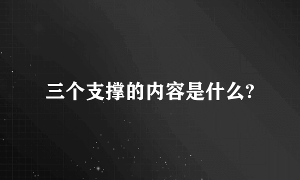 三个支撑的内容是什么?