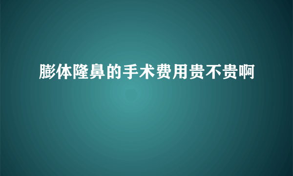 膨体隆鼻的手术费用贵不贵啊