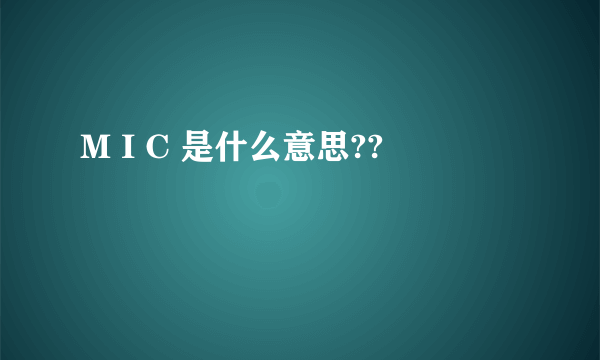 M I C 是什么意思??