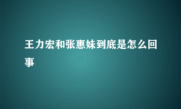 王力宏和张惠妹到底是怎么回事