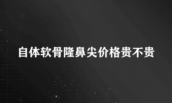 自体软骨隆鼻尖价格贵不贵