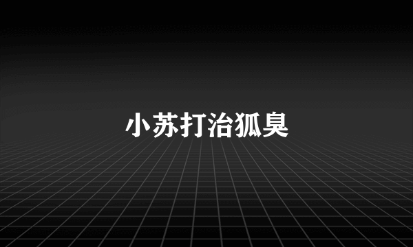 小苏打治狐臭